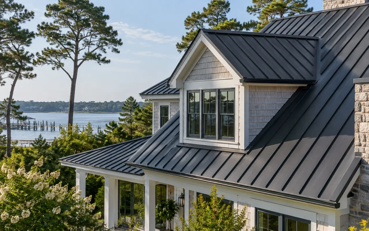 Residential metal roofing roof detail