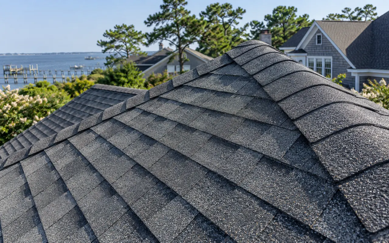 Residential roof installation roof detail